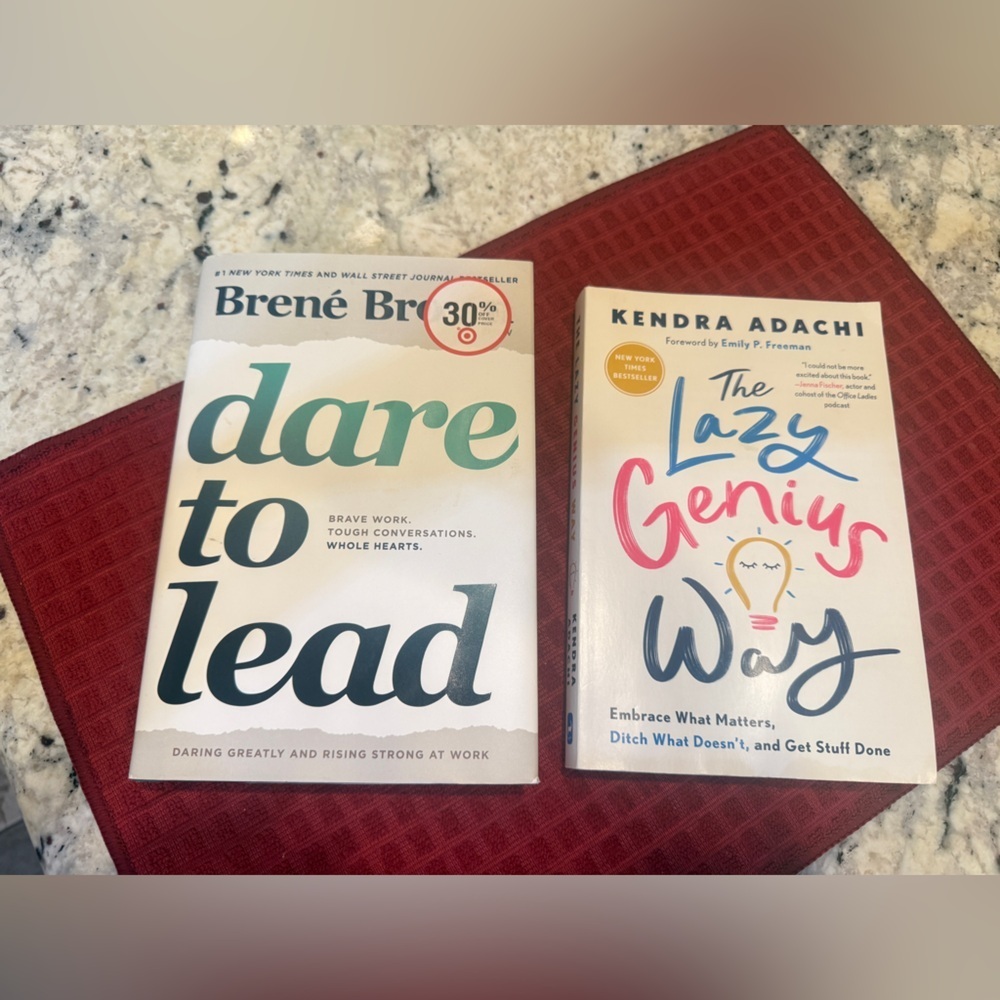 Dare to Lead and The Lazy Genius Way Books